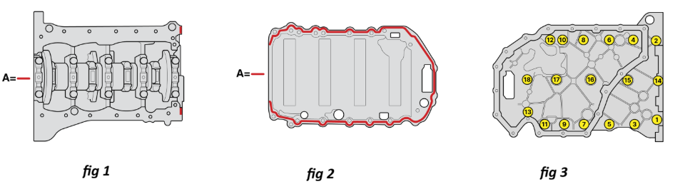 Sump bolts tightening sequence